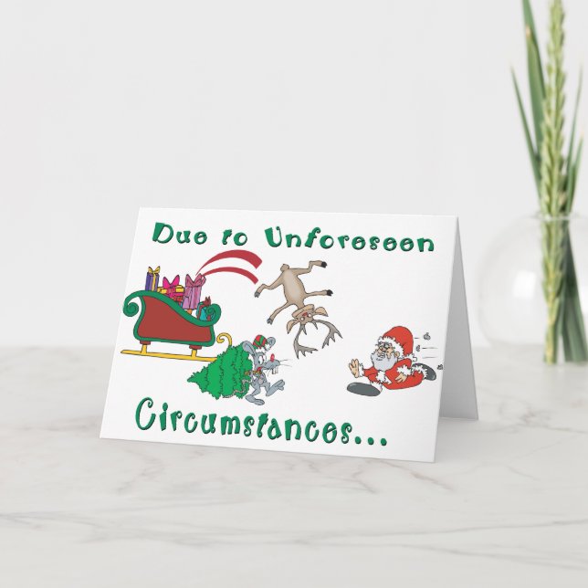 Cartes Pour Fêtes Annuelles Fantaisie Père Noël Humour Noël (Devant)