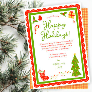 Cartes Pour Fêtes Annuelles Fantaisiste Mignon Noël PERSONNALISÉ En dentelle