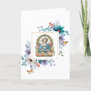 Cartes Pour Fêtes Annuelles Fantasie Florale L'Étreinte de la Terre Mère