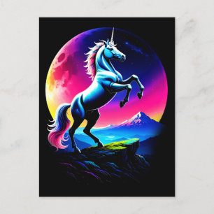 Cartes Pour Fêtes Annuelles Fantastique couleur unicorne sauvage