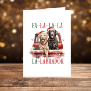 Cartes Pour Fêtes Annuelles Fantastique Labradors Noël Joyeux Fêtes