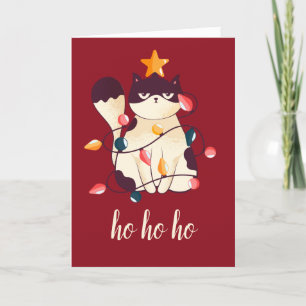 Cartes Pour Fêtes Annuelles Fantastique Noël de chat Sarcastique