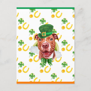 Cartes Pour Fêtes Annuelles Fantastique Pitbull Shamrock St. Patricks Day
