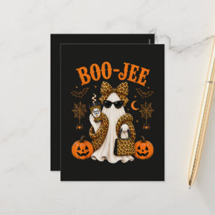 Cartes Pour Fêtes Annuelles Fantôme de léopard Boo JEE Halloween mignon effray