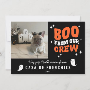 Cartes Pour Fêtes Annuelles Fantôme de l'équipe Photo Halloween Moderne Rétr