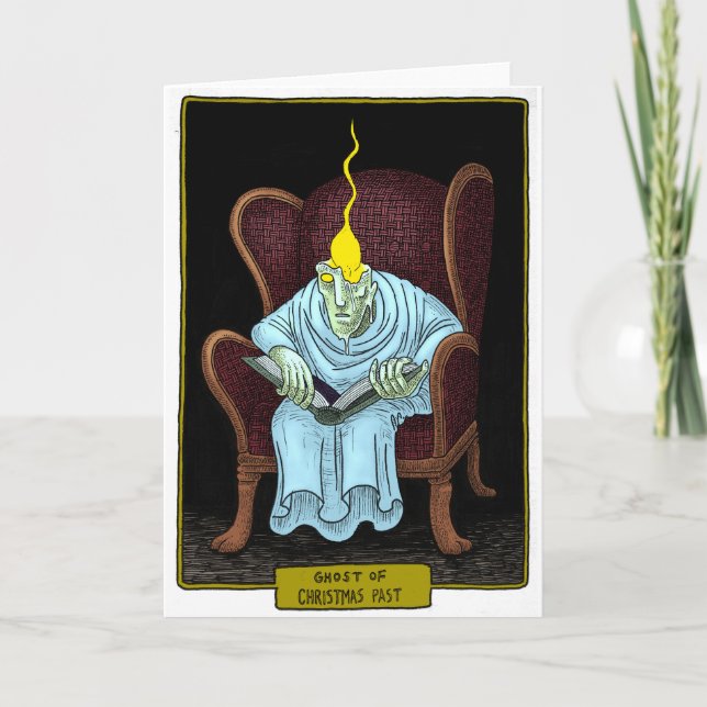 Cartes Pour Fêtes Annuelles fantôme de Noël au delà (Devant)