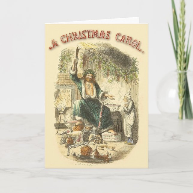 Cartes Pour Fêtes Annuelles Fantôme de Noël Présent Scrooge (Devant)