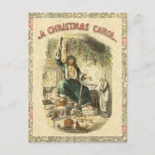 Cartes Pour Fêtes Annuelles Fantôme de Noël Présent Scrooge (Devant)