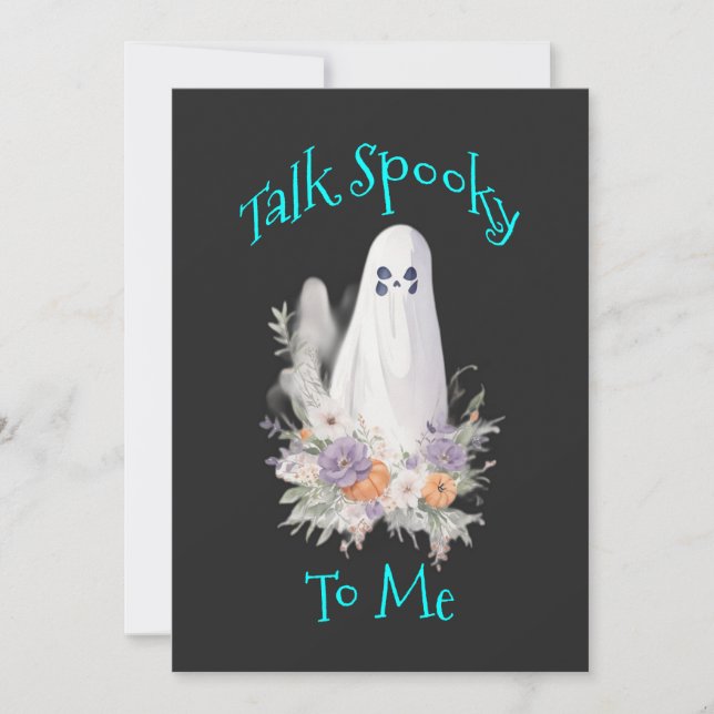 Cartes Pour Fêtes Annuelles Fantôme de Spectre Murmurant (Devant)