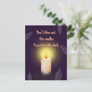 Cartes Pour Fêtes Annuelles Fantôme effrayant & Bougie Halloween 
