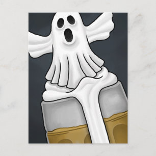 Cartes Pour Fêtes Annuelles Fantôme effrayant d'Halloween