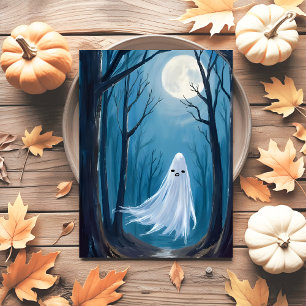 Cartes Pour Fêtes Annuelles Fantôme effrayant   Joyeux Halloween Forêt ensorce