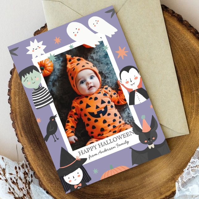 Cartes Pour Fêtes Annuelles Fantôme Halloween Mon premier bébé Boo  (Créateur téléchargé)