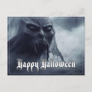 Cartes Pour Fêtes Annuelles Fantôme noir dans un paysage infernal - Halloween