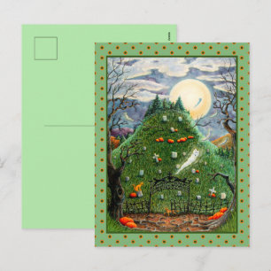 CARTES POUR FÊTES ANNUELLES FANTÔMES DE CHATS AU CIMETIÈRE DES NEUF VIES, ART 