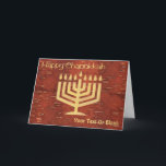 Cartes Pour Fêtes Annuelles Far North Chanukkah - Voiture de vacances Inner Bi<br><div class="desc">Heureux Chanoukah de l'extrême nord. Une recréation numérique d'une ménorah de Chanukkah qui se formerait en effaçant soigneusement la surface extérieure rougeâtre sur le côté arrière de l'écorce de bouleau (Betula papyrifera) pour révéler la couche plus légère et jaunâtre sous-jacente. Le texte "Happy Chanukkah" apparaît et vous pouvez ajouter votre...</div>