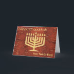 Cartes Pour Fêtes Annuelles Far North Chanukkah - Voiture de vacances Inner Bi<br><div class="desc">Heureux Chanoukah de l'extrême nord. Une recréation numérique d'une ménorah de Chanukkah qui se formerait en effaçant soigneusement la surface extérieure rougeâtre sur le côté arrière de l'écorce de bouleau (Betula papyrifera) pour révéler la couche plus légère et jaunâtre sous-jacente. Le texte "Happy Chanukkah" apparaît et vous pouvez ajouter votre...</div>