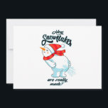 Cartes Pour Fêtes Annuelles Farer Snowman Comment Les Snowflakes Sont Vraiment<br><div class="desc">Ce dessin humoristique de bonhomme de neige chatouillera votre drôle d'os et réchauffera votre coeur avec un point de vue unique sur la science derrière la formation de flocons de neige. Conduit à des révélations sur les flocons de neige</div>