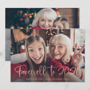 Cartes Pour Fêtes Annuelles Farewell to 2020   Happy New Year 2021 Two Photo
