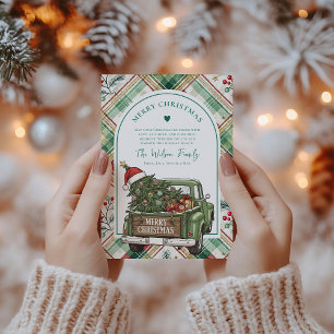 Cartes Pour Fêtes Annuelles Farmhouse rustique Arche de camion Noël