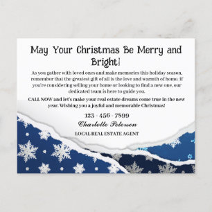 Cartes Pour Fêtes Annuelles Farming immobilier de Noël personnalisé