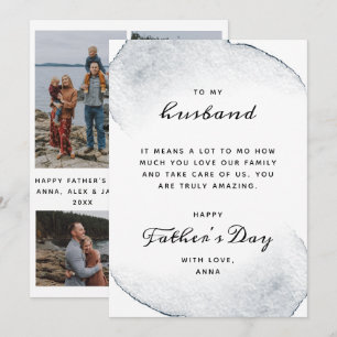 Cartes Pour Fêtes Annuelles Father's Day Card for Husband From Wife Photo