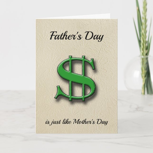 Cartes Pour Fêtes Annuelles Father's Day vs Mother's Day the cost (Devant)