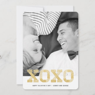 Cartes Pour Fêtes Annuelles Faux Gold Parties scintillant Modern Chic XOXO Val