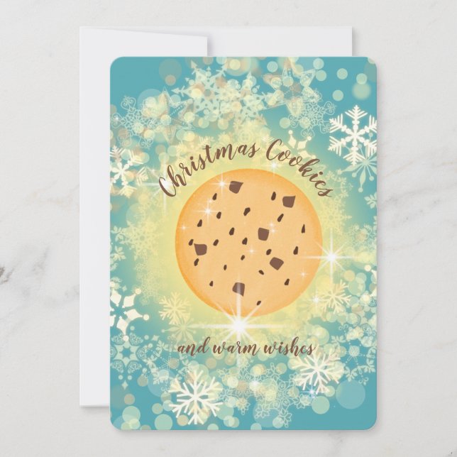 Cartes Pour Fêtes Annuelles Faux pétillant cookie de Noël personnalisé (Devant)