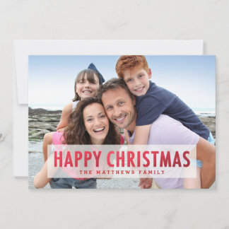 Cartes Pour Fêtes Annuelles Faux Red Foil Joyeux Noël Moderne Fête Photo