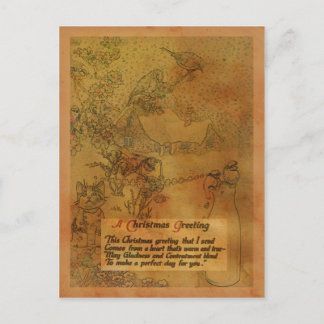 Cartes Pour Fêtes Annuelles Faux Vintage Noël
