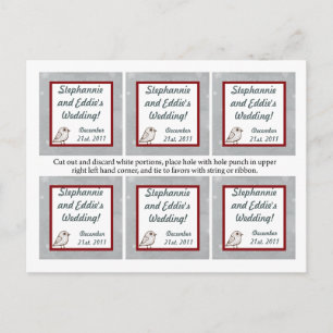 Cartes Pour Fêtes Annuelles Favor Tags Noël Blanc Arbre