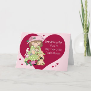 Cartes Pour Fêtes Annuelles Favori Valentine de petite-fille