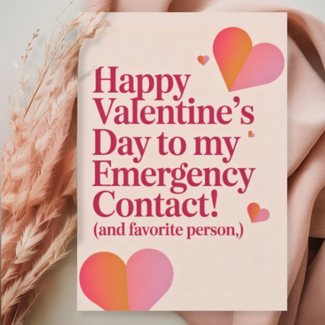 Cartes Pour Fêtes Annuelles Favorite Person Cute Hearts Funny Retro Valentines (Créateur téléchargé)