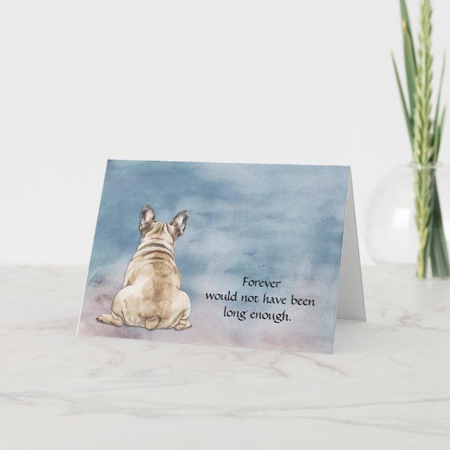 Cartes Pour Fêtes Annuelles Fawn Tan French Bulldog Sympathy Card (Devant)