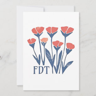 Cartes Pour Fêtes Annuelles FDT Floral Wreath Subtle Feminine Boho Anti-Trump