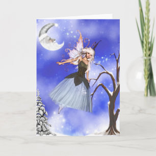Cartes Pour Fêtes Annuelles Fée de neige