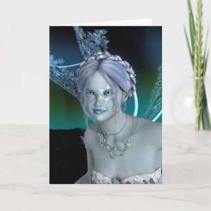 Cartes Pour Fêtes Annuelles Fée de neige fantastique