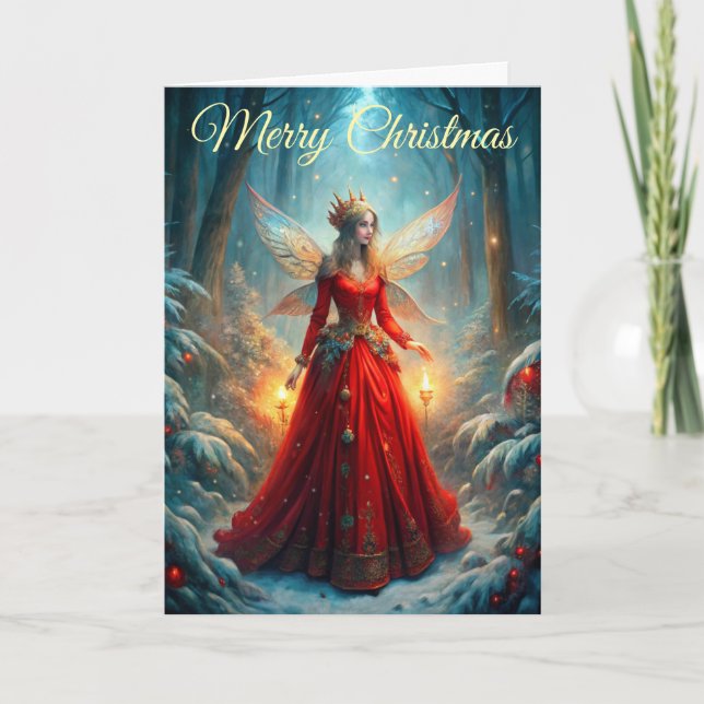 Cartes Pour Fêtes Annuelles Fée de Noël (Devant)