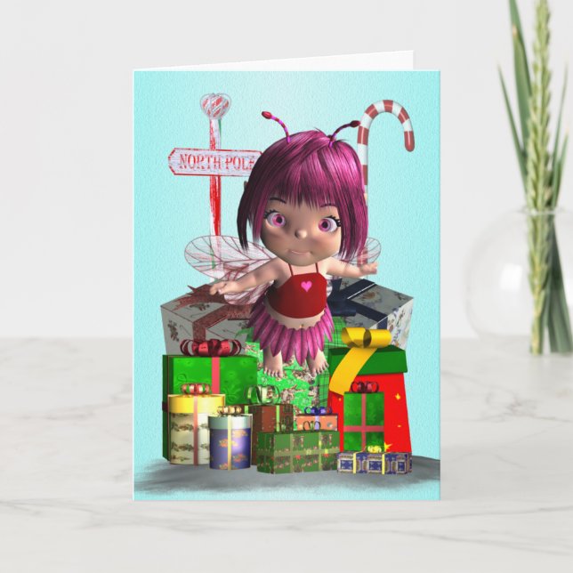 Cartes Pour Fêtes Annuelles Fée de Noël (Devant)
