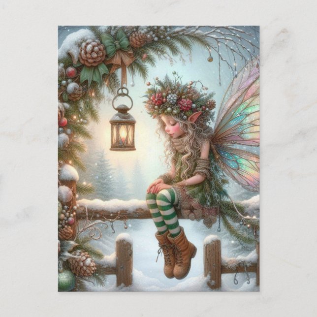 Cartes Pour Fêtes Annuelles Fée de Noël (Devant)
