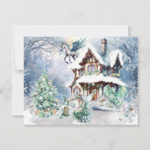 Cartes Pour Fêtes Annuelles Fée de Noël magique et capricieuse