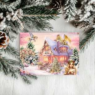 Cartes Pour Fêtes Annuelles Fée de Noël magique et capricieuse