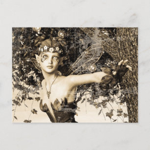Cartes Pour Fêtes Annuelles Fée de printemps Bois Antique Photo Fantaisie Art
