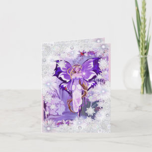 Cartes Pour Fêtes Annuelles Fée du soleil et flocon de neige