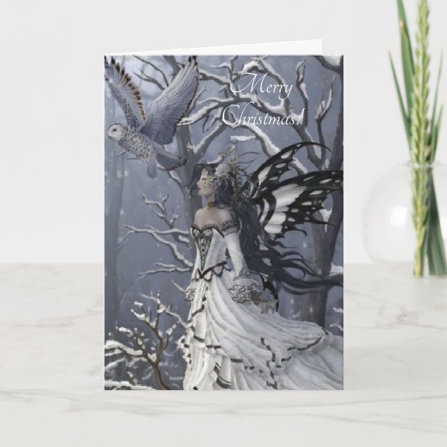 Cartes Pour Fêtes Annuelles fée-papillon-d'hiver (Devant)