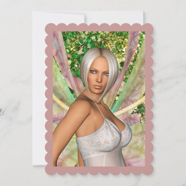 Cartes Pour Fêtes Annuelles Fée Papillon Enchantée (Devant)