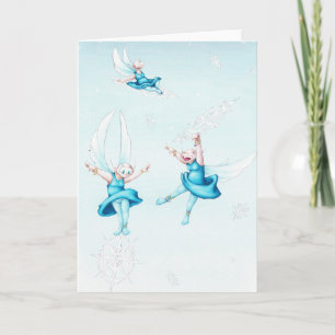 Cartes Pour Fêtes Annuelles Fées de la neige