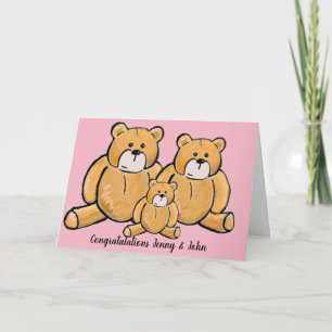 Cartes Pour Fêtes Annuelles Félicitations à votre nouvelle petite fille en pel