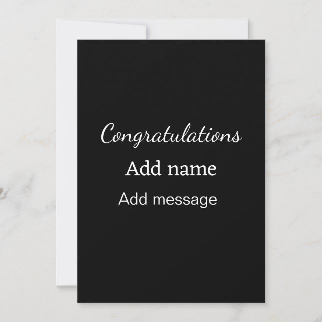 Cartes Pour Fêtes Annuelles Félicitations ajouter un message de nom simple dip (Devant)